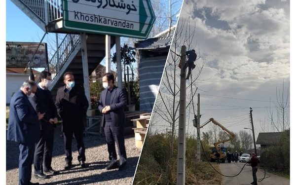 جایگزینی ۴۶۳۳ متر شبکه سیمی فرسوده با کابل خودنگهدار در شهرستان آستانه اشرفیه