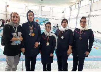 مدال‌های رنگارنگ حاصل تلاش بانوان شناگر گیلانی در مسابقات کم‌بینایان کشور