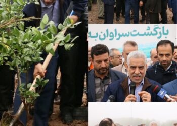 شوآف مسئولین با کاشت نهال در دفنگاه زباله سراوان/نبود طرح جامع مدیریت پسماند در گیلان