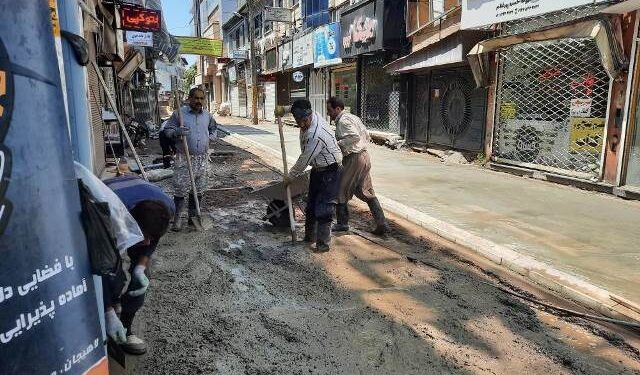 آغاز عملیات عمرانی بازار پردسر لاهیجان