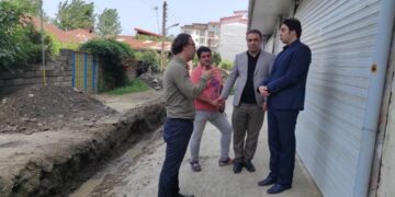 آغاز پروژه لوله‌گذاری دفع آبهای سطحی در نقاط مختلف شهر کلاچای