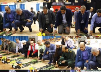 گلزار شهدای لاهیجان همزمان با هفته دولت گلباران شد