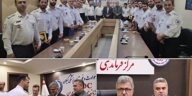 تجلیل از فعالان اورژانس گیلان در اربعین