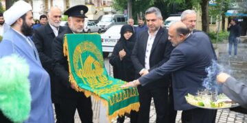 آیین استقبال از کاروان خادمین آستان قدس رضوی (ع) به‌مناسبت دهه کرامت