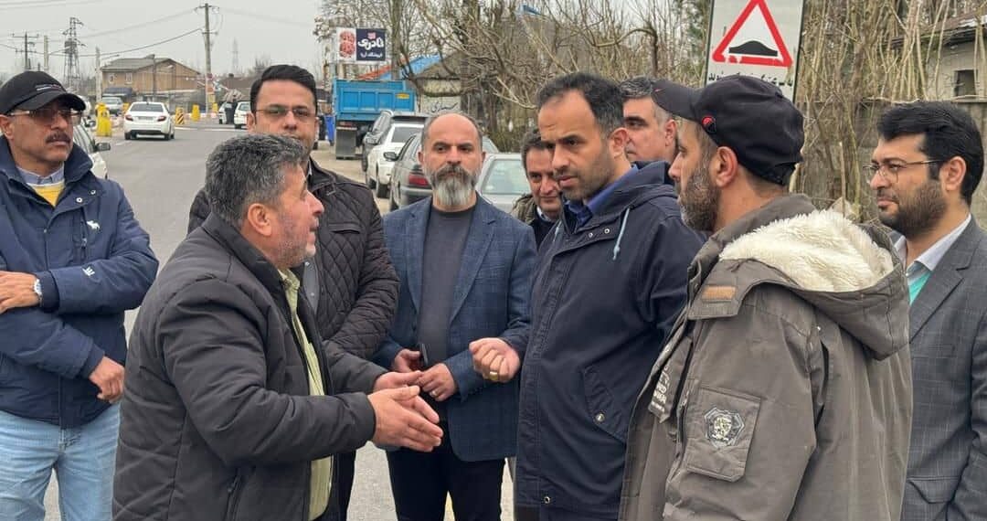 بازدید شهردار رشت از عملیات ساخت رفیوژ میانی جاده لاکان رشت