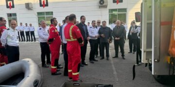 بازدید بازرس کل استان با همراهی شهردار رشت از امکانات و تجهیزات لجستیک سازمان آتش نشانی شهرداری رشت