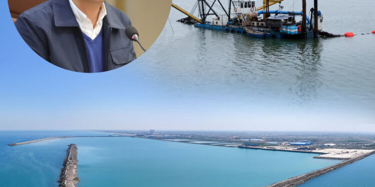 آغاز لایروبی حوضچه آرامش بندر کاسپین گام راهبردی برای پایداری تجارت دریای خزر